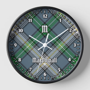 Clan MacDowall Tartan Clock