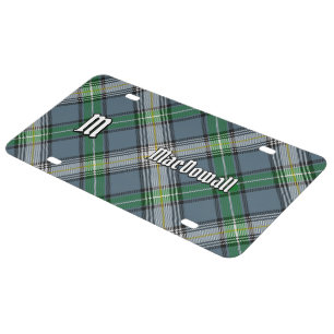 Clan MacDowall Tartan License Plate