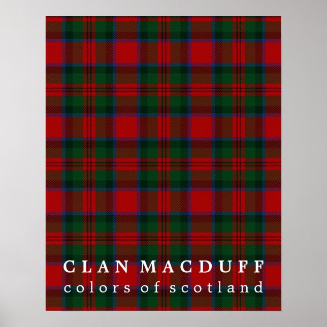 Clan MacDuff Colors of Scotland Tartan Poster (Front)