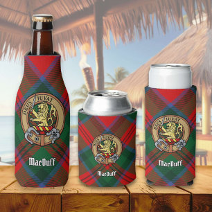 Clan MacDuff Crest over Tartan Bottle Cooler