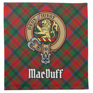 Clan MacDuff Crest over Tartan Cloth Napkin