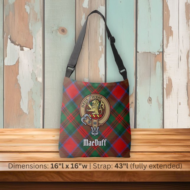 Clan MacDuff Crest over Tartan Crossbody Bag (Creator Uploaded)