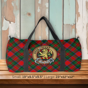 Clan MacDuff Crest over Tartan Duffle Bag