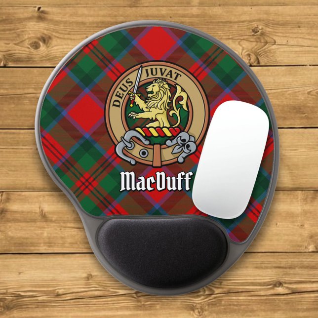 Clan MacDuff Crest over Tartan Gel Mouse Pad (Creator Uploaded)