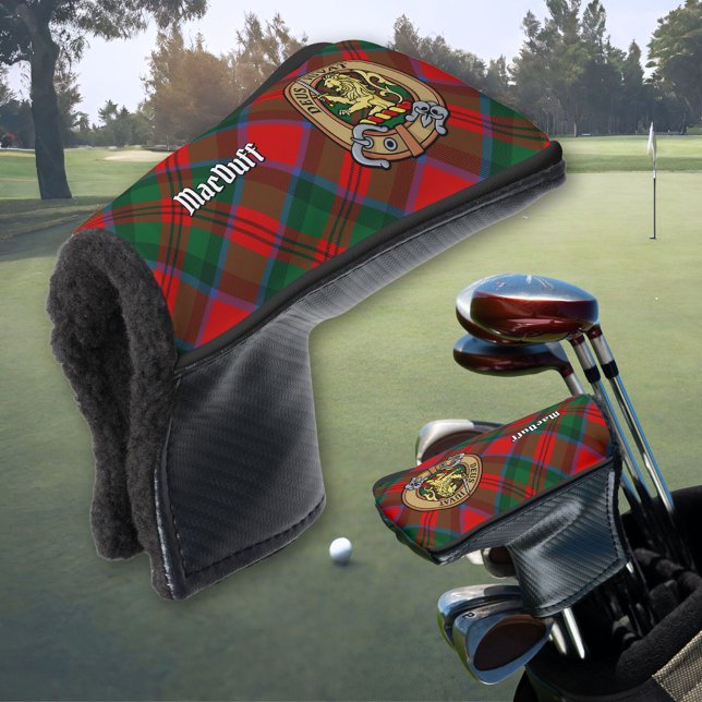 Clan MacDuff Crest over Tartan Golf Head Cover (Creator Uploaded)