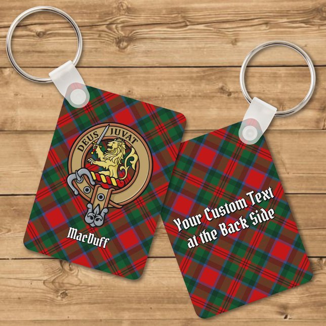Clan MacDuff Crest over Tartan Keychain (Creator Uploaded)