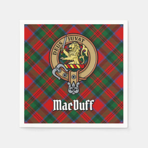 Clan MacDuff Crest over Tartan Napkins