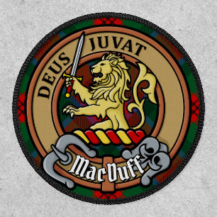 Clan MacDuff Crest over Tartan Patch