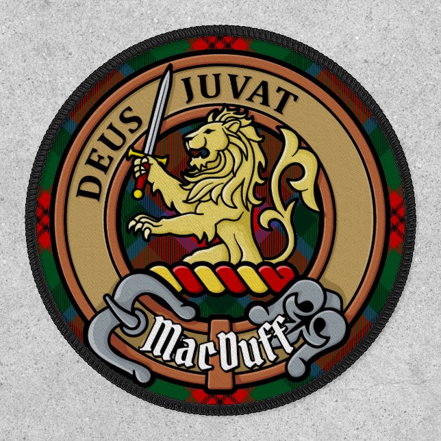 Clan MacDuff Crest over Tartan Patch (Front)