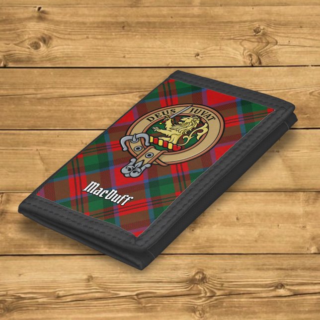Clan MacDuff Crest over Tartan Trifold Wallet (Creator Uploaded)