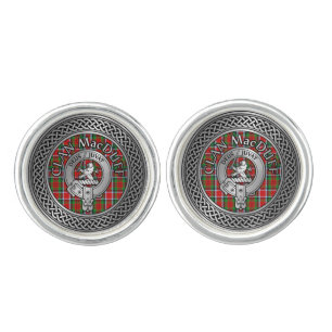 Clan MacDuff Crest & Tartan Knot Cufflinks