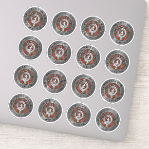 Clan MacDuff Crest & Tartan Knot Sticker