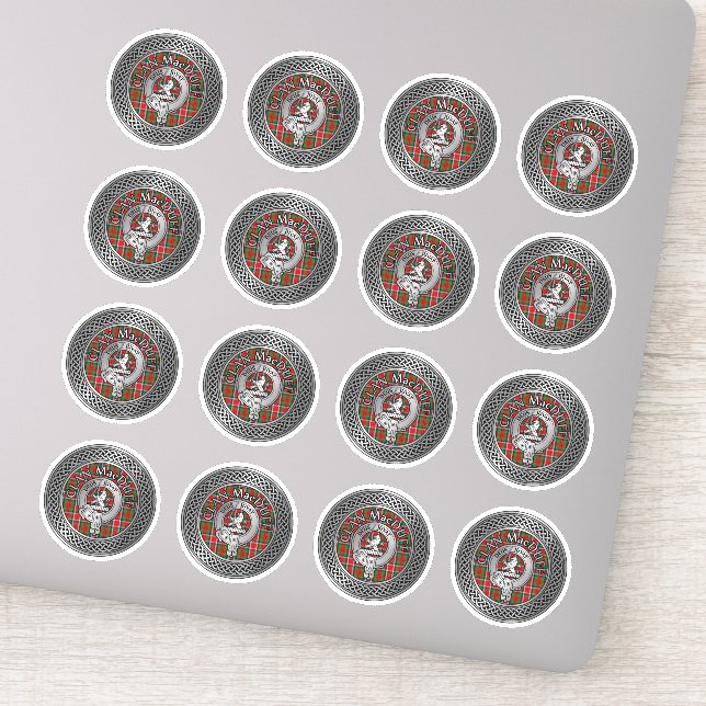 Clan MacDuff Crest & Tartan Knot Sticker (Detail)