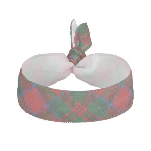 Clan MacDuff Scottish Accents Red Green Tartan Ribbon Hair Tie