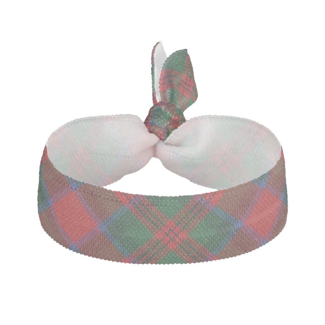 Clan MacDuff Scottish Accents Red Green Tartan Ribbon Hair Tie (Front)
