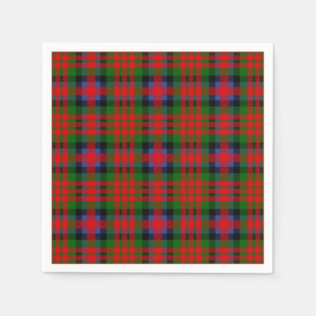 Clan MacDuff Tartan Paper Napkins (Front)