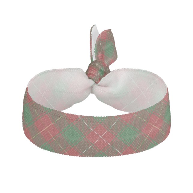 Clan MacDuffee Scottish Accents Red Green Tartan Hair Tie (Front)
