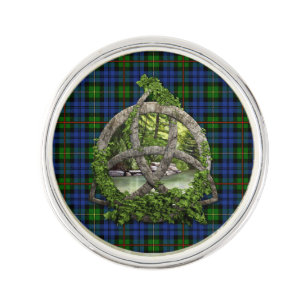 Clan MacEwan Tartan And Celtic Tree Of Life Pin