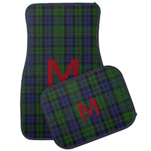 Clan MacEwen Monogrammed Plaid Car Mat Set