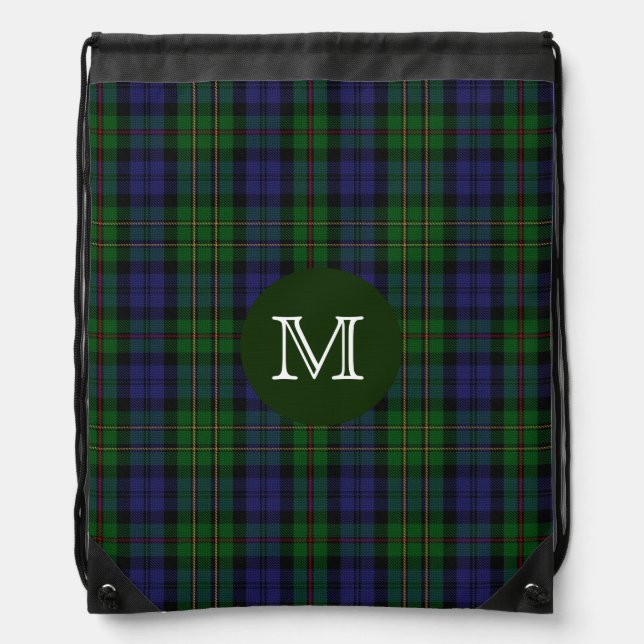 Clan MacEwen Tartan Plaid Monogram Backpack (Front)