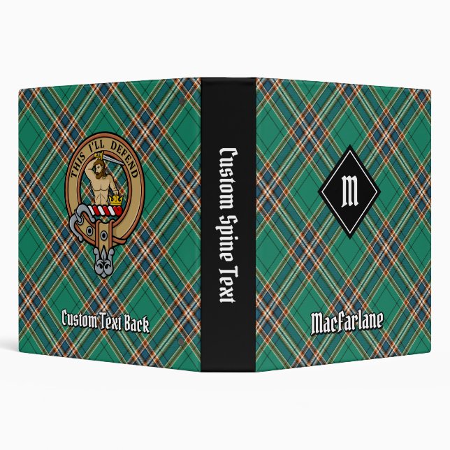 Clan MacFarlane Ancient Hunting Tartan 3 Ring Binder (Background)