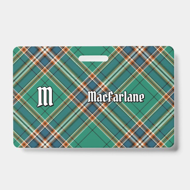 Clan MacFarlane Ancient Hunting Tartan Badge (Front)