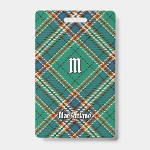 Clan MacFarlane Ancient Hunting Tartan Badge