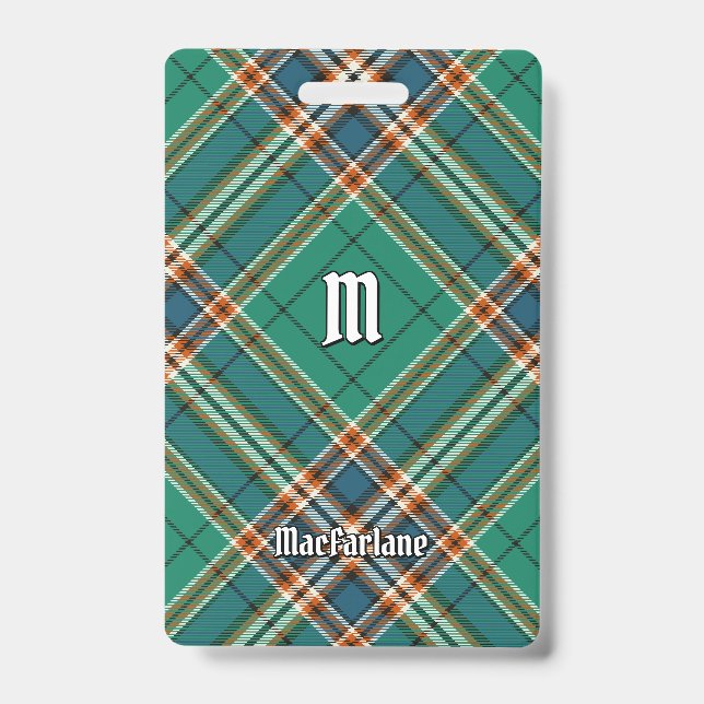 Clan MacFarlane Ancient Hunting Tartan Badge (Front)