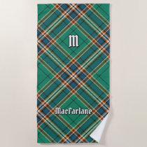 Clan MacFarlane Ancient Hunting Tartan Beach Towel