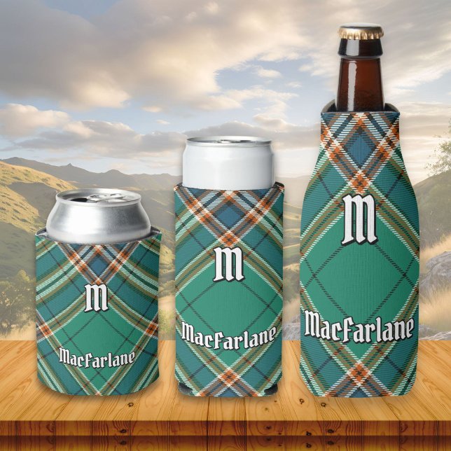 Clan MacFarlane Ancient Hunting Tartan Can Cooler (Creator Uploaded)