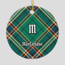 Clan MacFarlane Ancient Hunting Tartan Ceramic Ornament