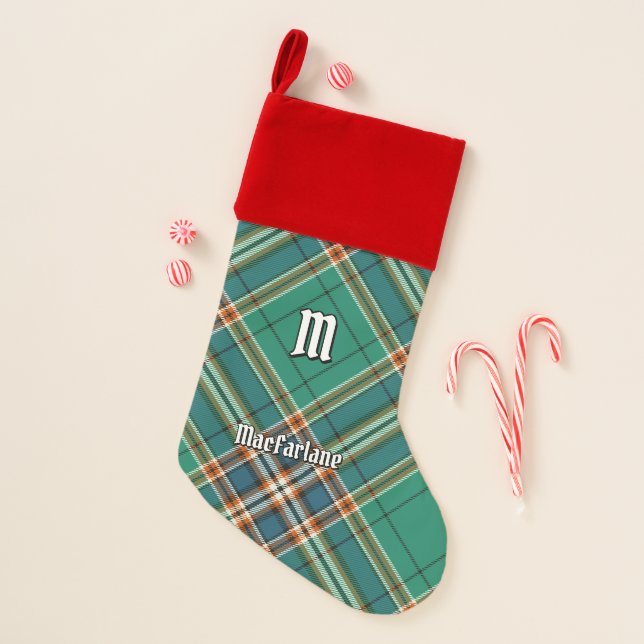Clan MacFarlane Ancient Hunting Tartan Christmas Stocking (Front)