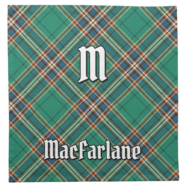 Clan MacFarlane Ancient Hunting Tartan Cloth Napkin (Front)