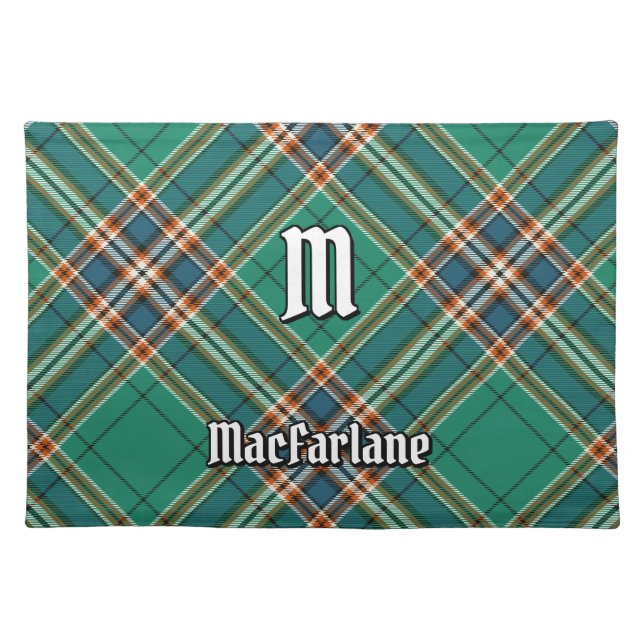 Clan MacFarlane Ancient Hunting Tartan Cloth Placemat (Front)
