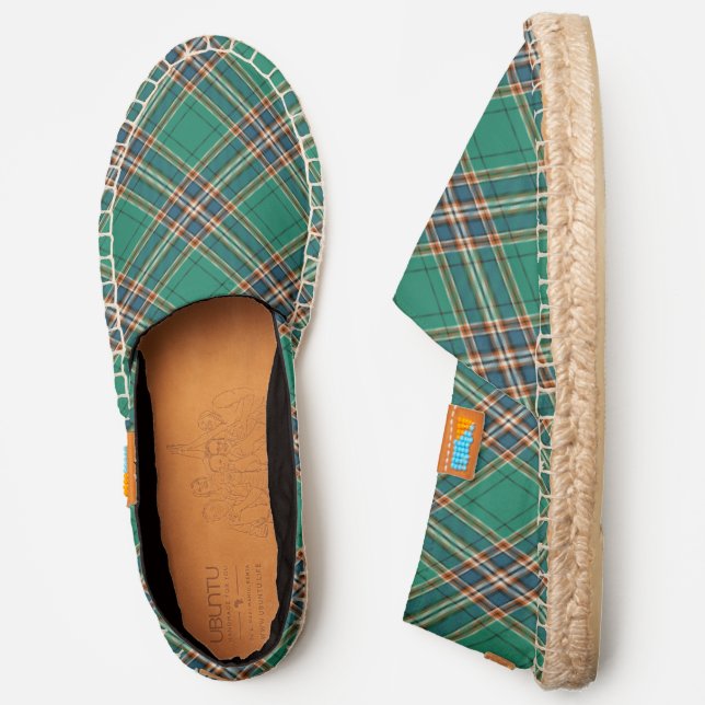 Clan MacFarlane Ancient Hunting Tartan Espadrilles (Side)