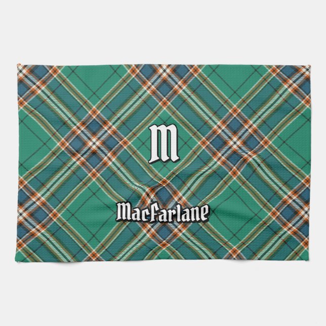 Clan MacFarlane Ancient Hunting Tartan Kitchen Towel (Horizontal)