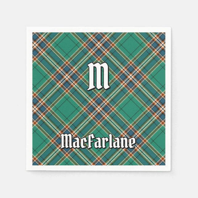 Clan MacFarlane Ancient Hunting Tartan Napkins (Front)