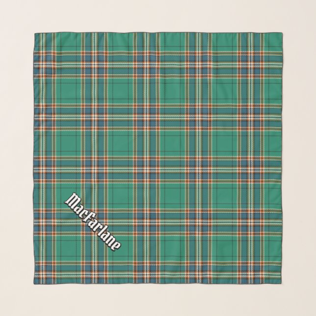 Clan MacFarlane Ancient Hunting Tartan Scarf (Front (Horizontal))