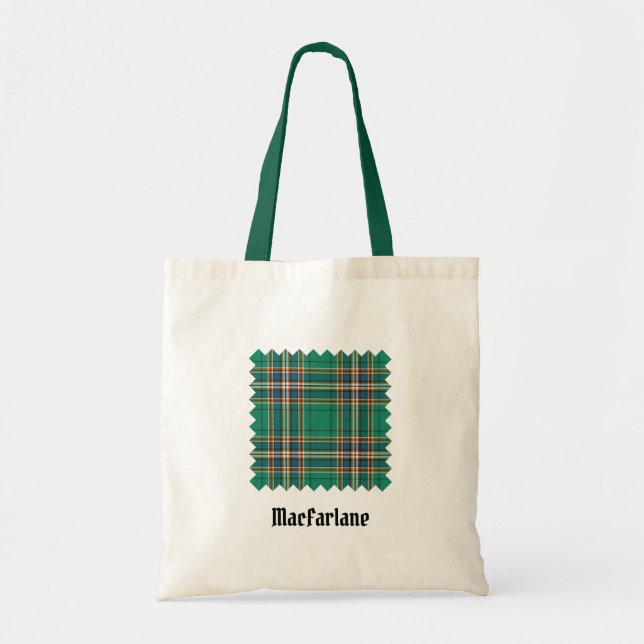 Clan MacFarlane Ancient Hunting Tartan Tote Bag (Front)