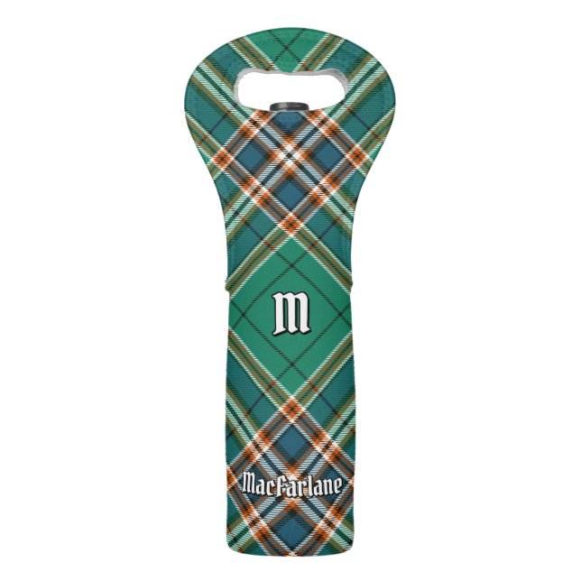 Clan MacFarlane Ancient Hunting Tartan Wine Bag (Front)