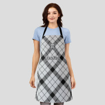 Clan MacFarlane Black and White Tartan Apron