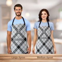 Clan MacFarlane Black and White Tartan Apron