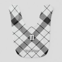 Clan MacFarlane Black and White Tartan Baby Bib