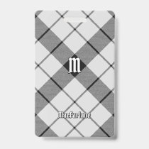 Clan MacFarlane Black and White Tartan Badge