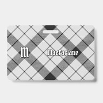 Clan MacFarlane Black and White Tartan Badge