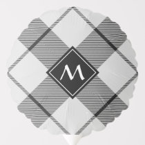 Clan MacFarlane Black and White Tartan Balloon
