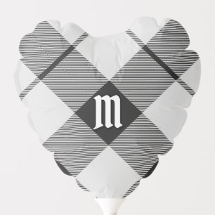 Clan MacFarlane Black and White Tartan Balloon