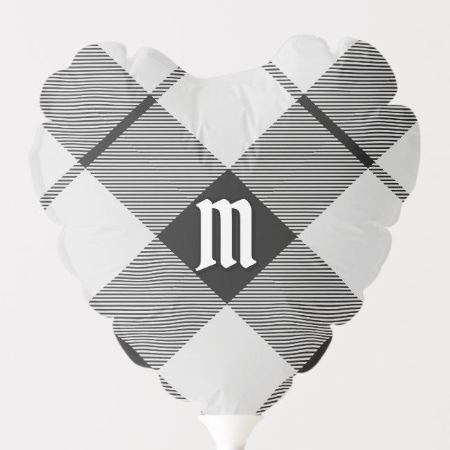 Clan MacFarlane Black and White Tartan Balloon (Front)