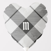 Clan MacFarlane Black and White Tartan Balloon