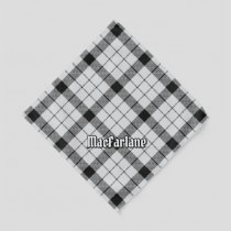 Clan MacFarlane Black and White Tartan Bandana